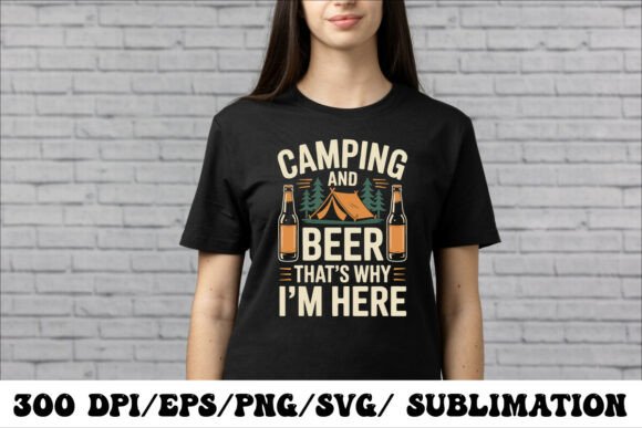 Download Camping and Beer T-Shirt - Premium Resources